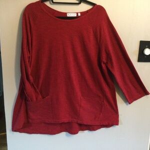 Habitat Cotton Red with Black Stripes Long-sleeved Tunic